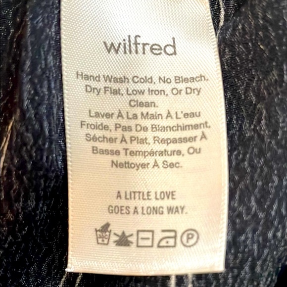 Aritzia Wilfred Faun Crop Pants Black With White Pinstripe - Picture 6 of 7